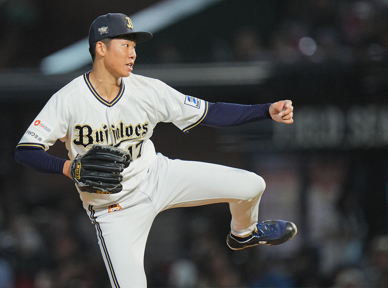 楽天対オリックス　力投するオリックス先発の曽谷（撮影・垰建太）