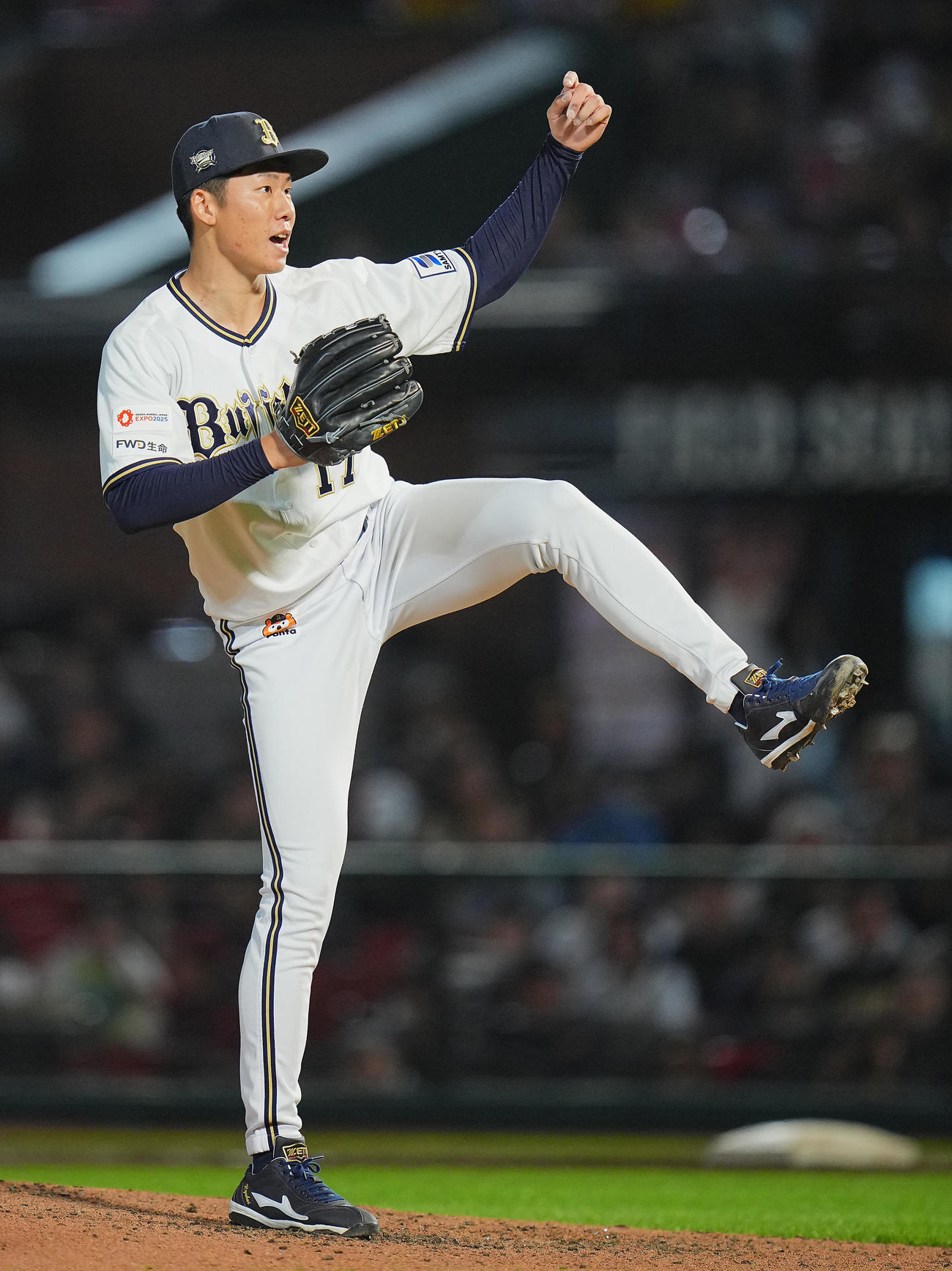 楽天対オリックス　力投するオリックス先発の曽谷（撮影・垰建太）