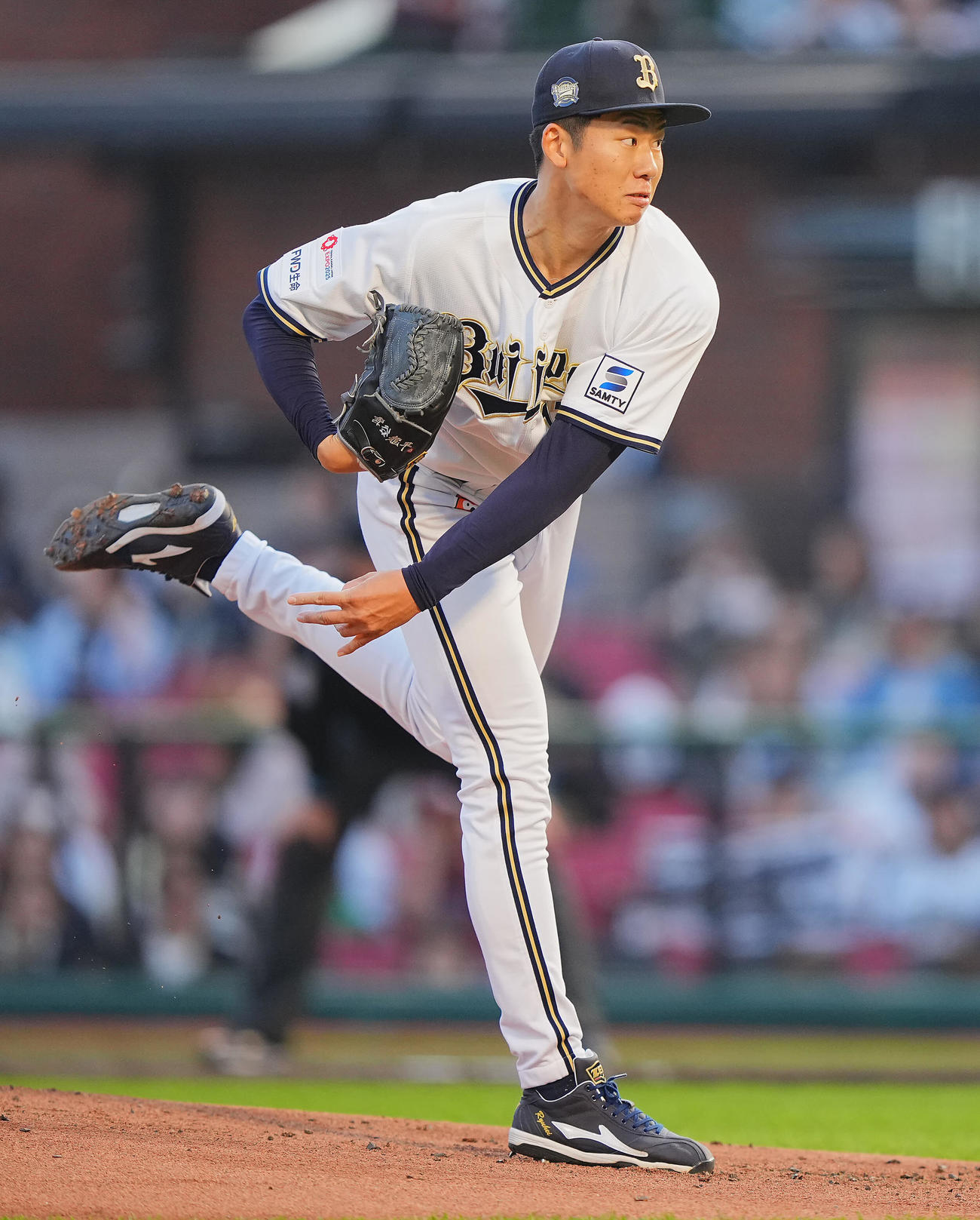 楽天対オリックス　力投するオリックス先発の曽谷（撮影・垰建太）