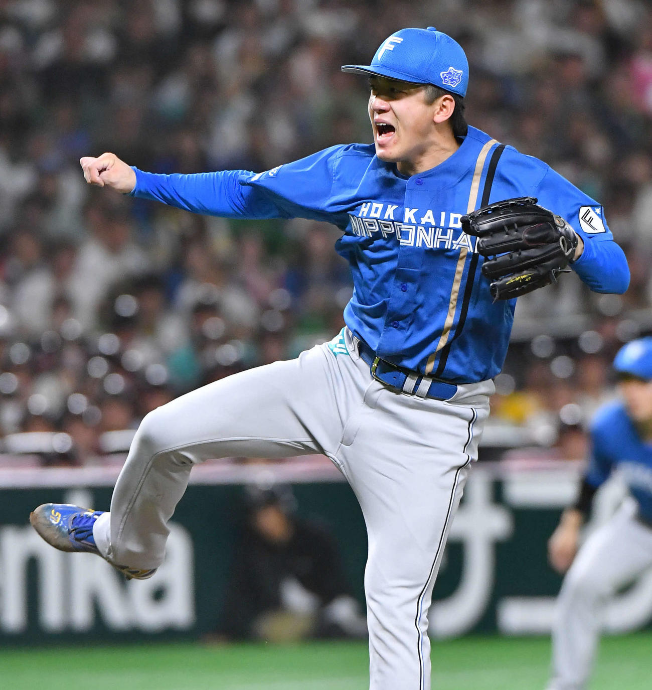 ソフトバンク対日本ハム　力投する日本ハム先発の北山（撮影・岩下翔太）