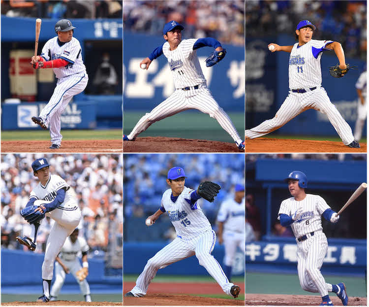 楽天、オリックスとの交流戦の試合前に行われる一打席対決に参加するOBたち（球団提供）