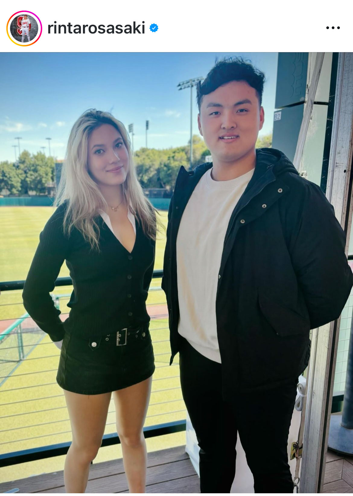 佐々木麟太郎のインスタグラムから