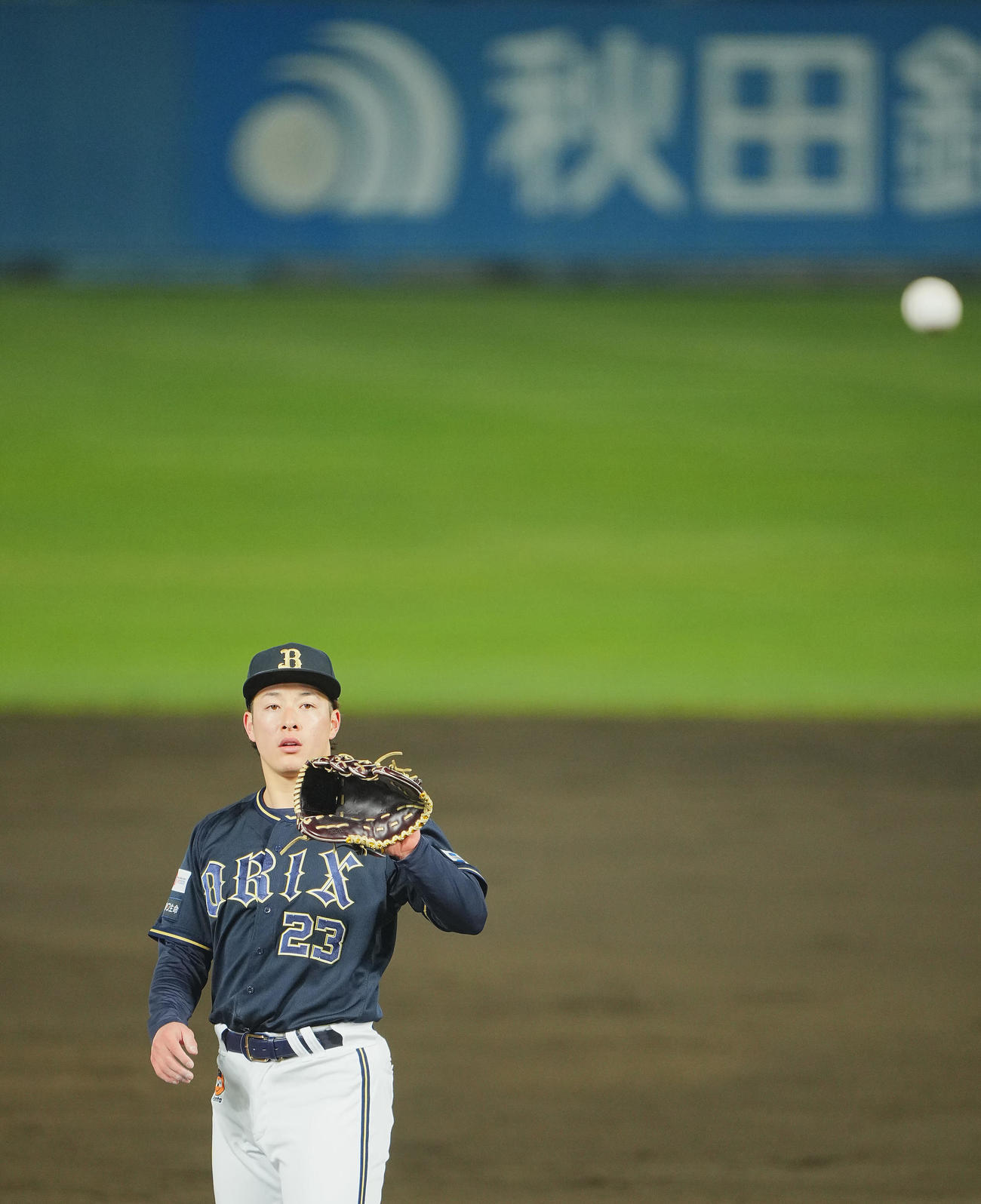 楽天対オリックス　7回裏、オリックス3番手で登板した吉田（撮影・垰建太）