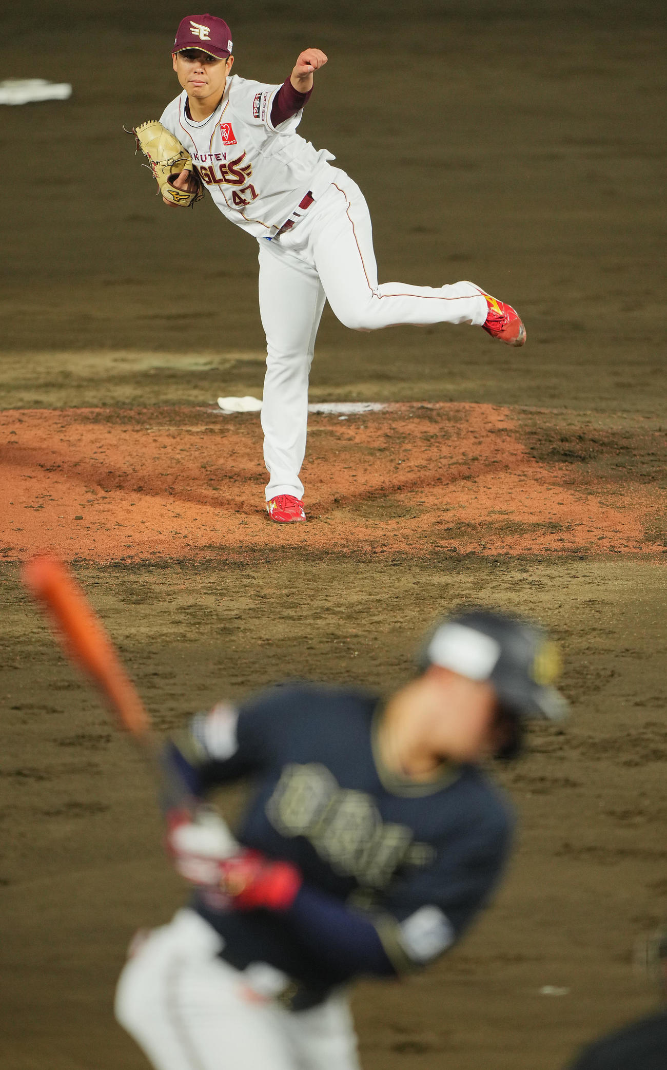 楽天対オリックス　力投する楽天先発の藤井（撮影・垰建太）