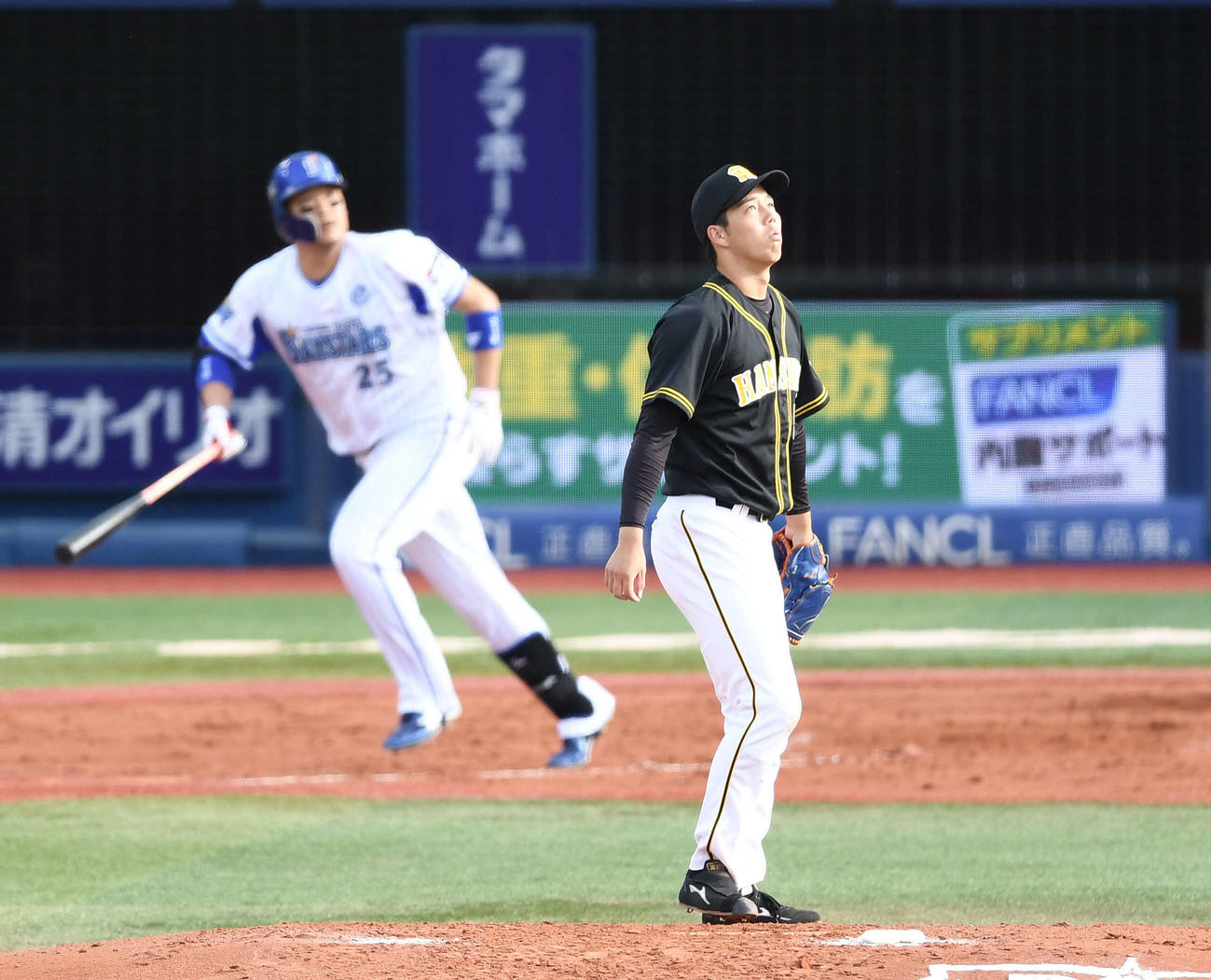 19年10月6日、CSファーストステージ　DeNA筒香に本塁打を浴びる阪神青柳