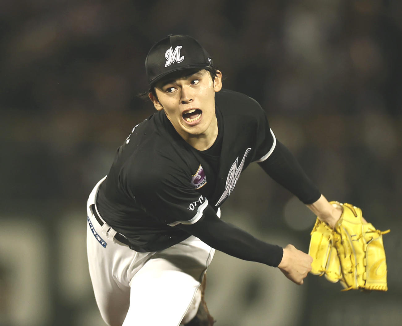 ロッテ佐々木朗希（2024年4月撮影）