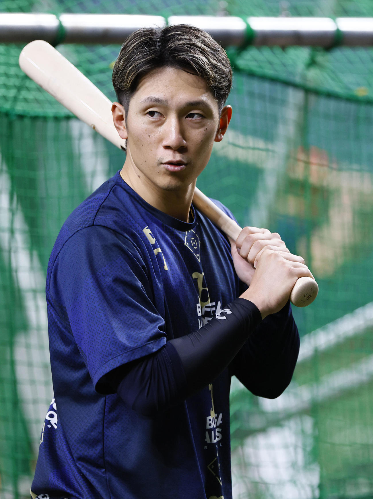 オリックス西川龍馬（2024年4月25日撮影）