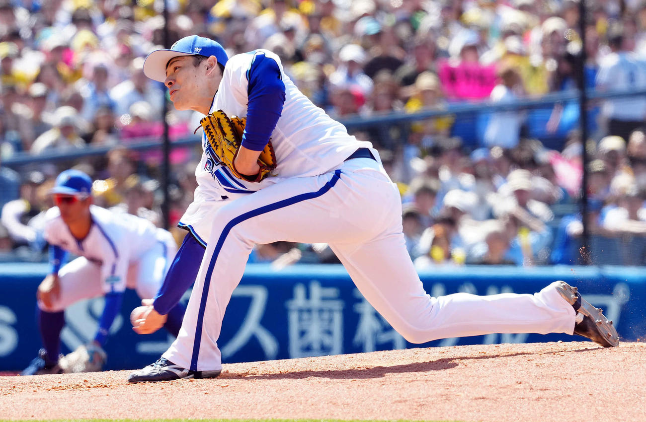 DeNA対阪神　DeNAの先発中川颯（撮影・たえ見朱実）