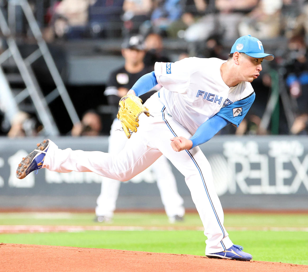 日本ハム対ロッテ　日本ハム先発の加藤貴（撮影・佐藤翔太）