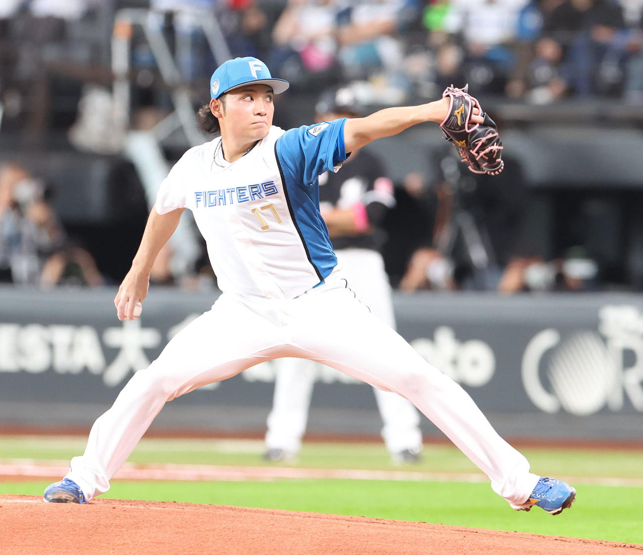 日本ハム対ロッテ　日本ハム先発の伊藤（撮影・佐藤翔太）