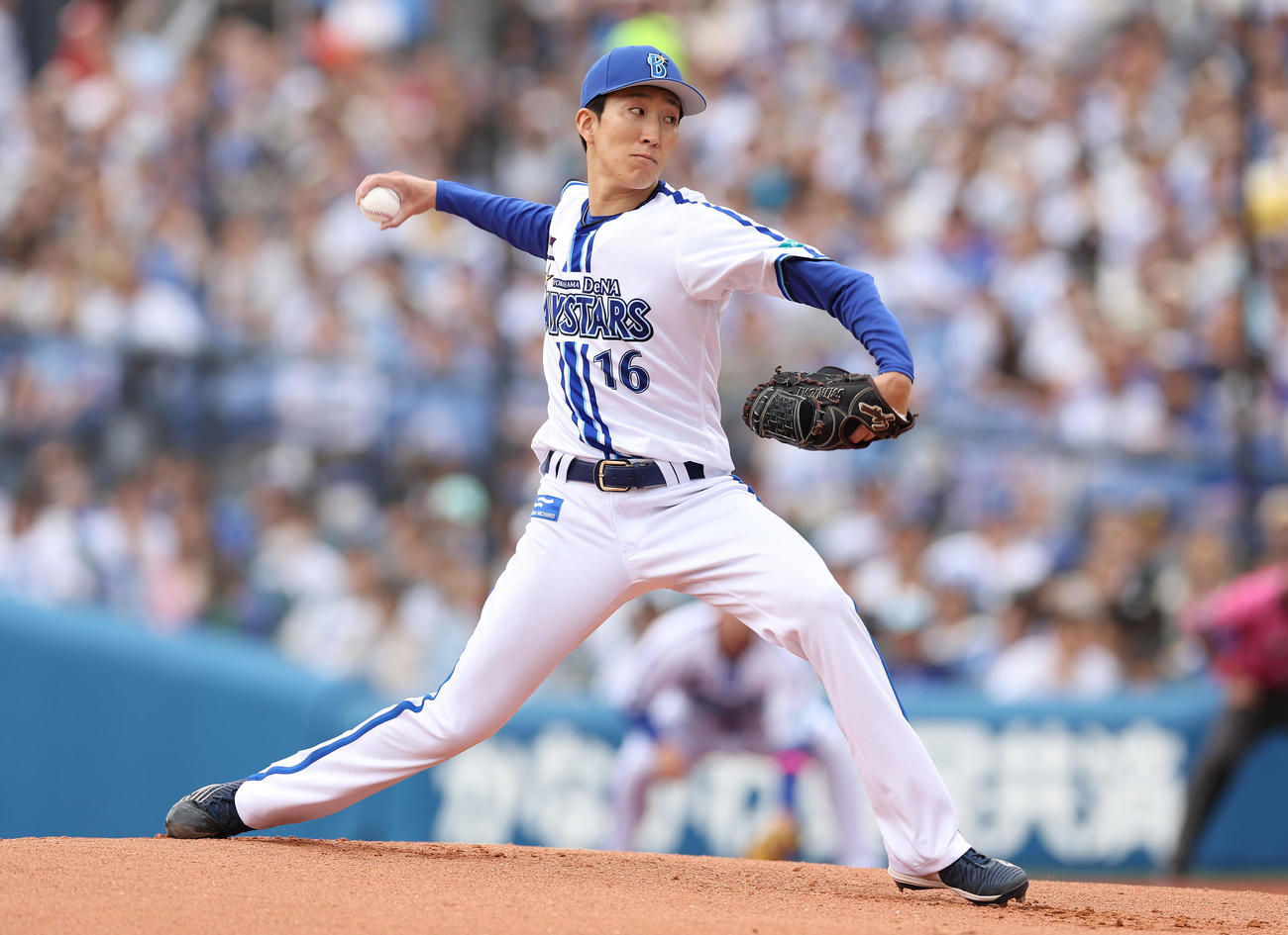 DeNA対阪神　力投するDeNA先発の大貫（撮影・前田充）