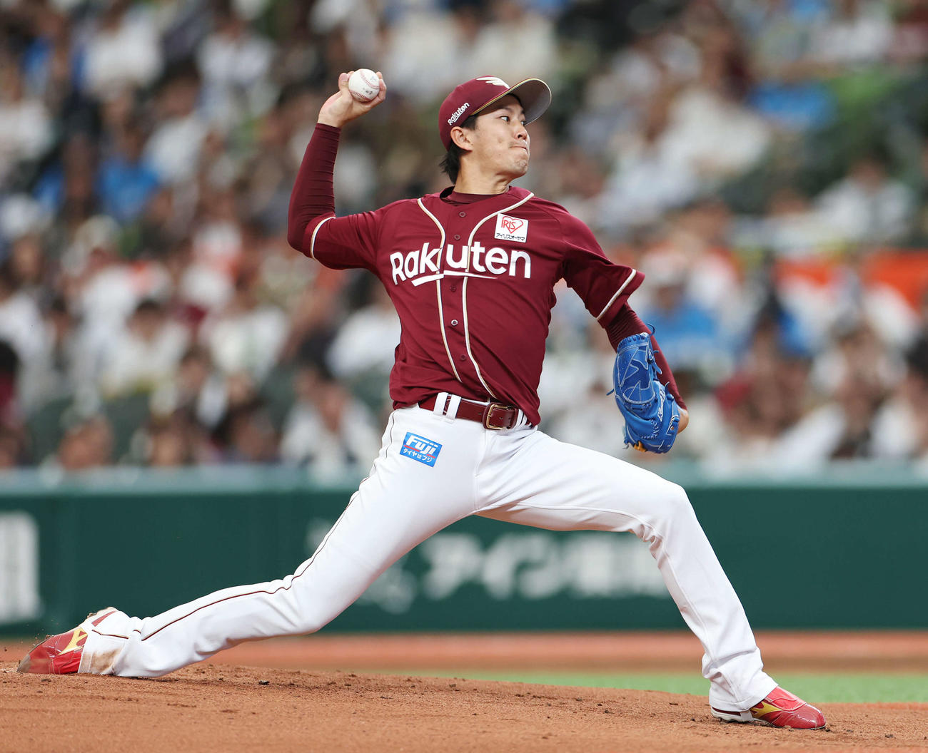 西武対楽天　楽天先発の岸（撮影・宮地輝）