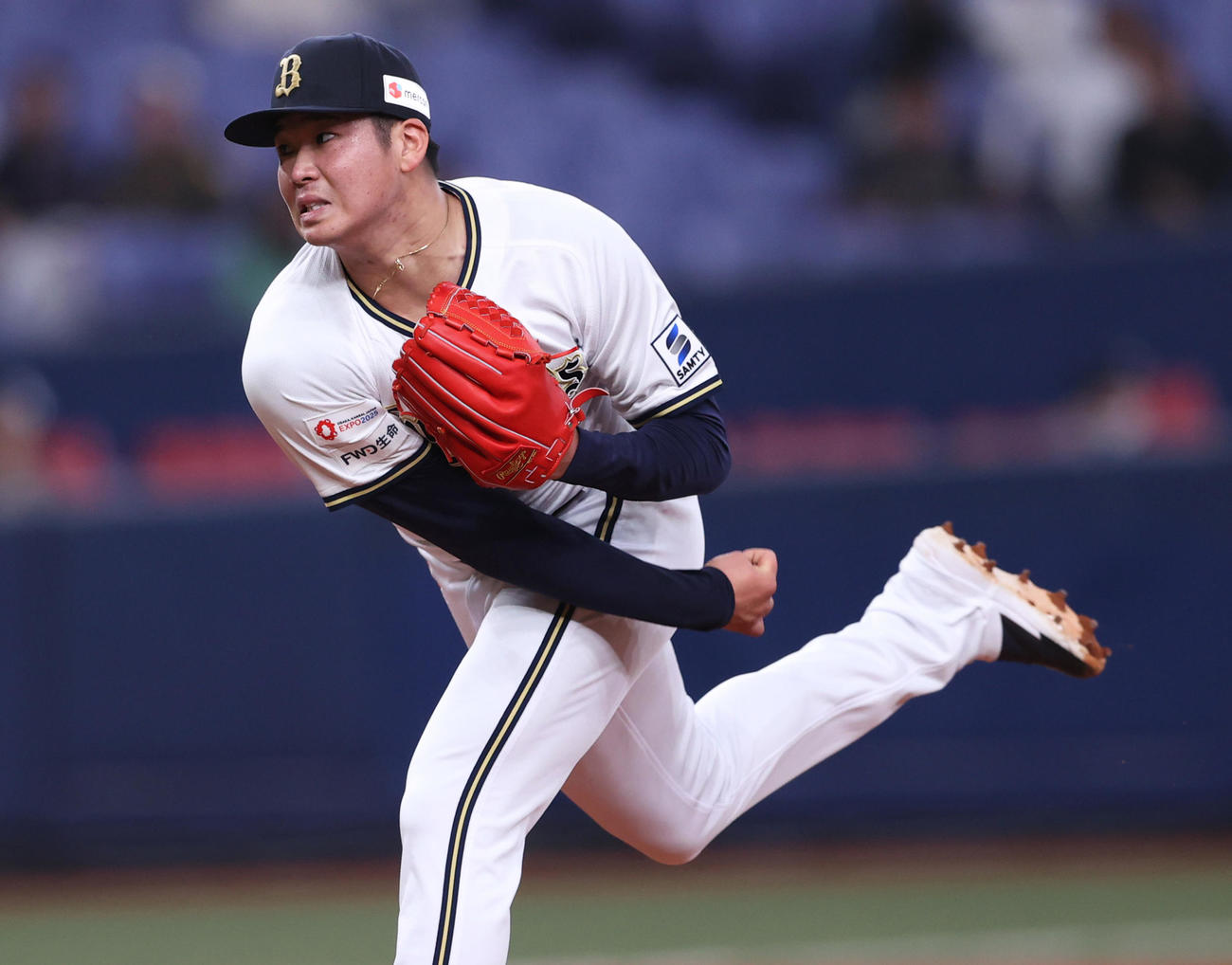 オリックス山下舜平大（2024年4月11日撮影）