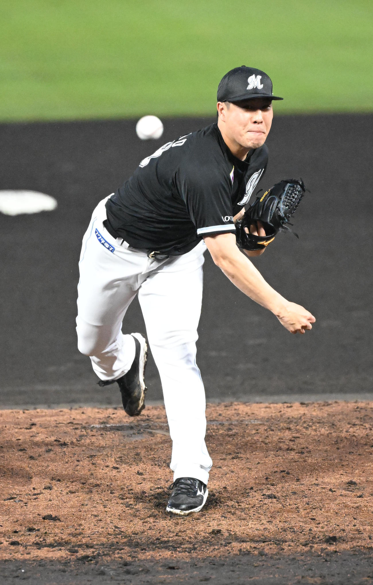 オリックス対ロッテ　先発するロッテ西野（撮影・和賀正仁）