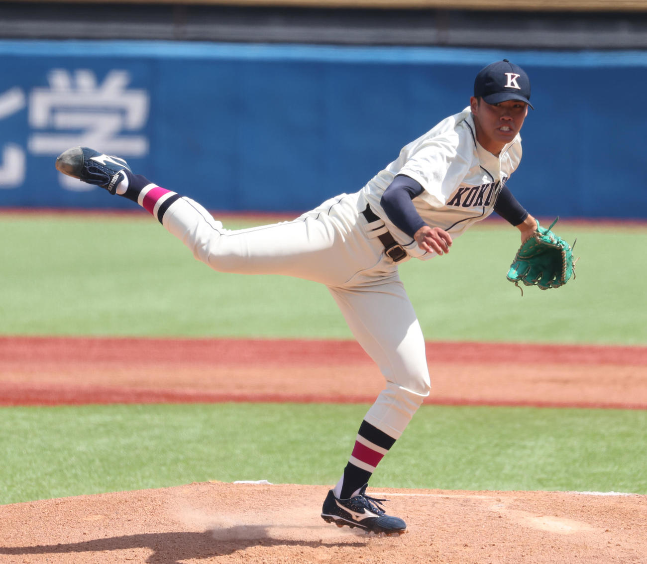 国学院大対駒大　先発した国学院大・坂口（撮影・柴田隆二）
