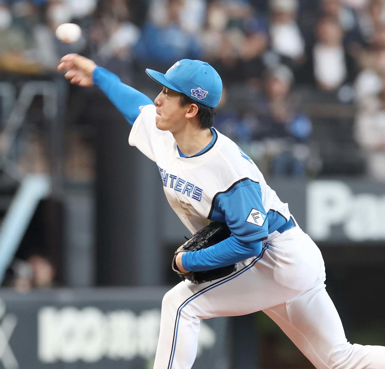 日本ハム対西武　日本ハム先発の北山（撮影・黒川智章）