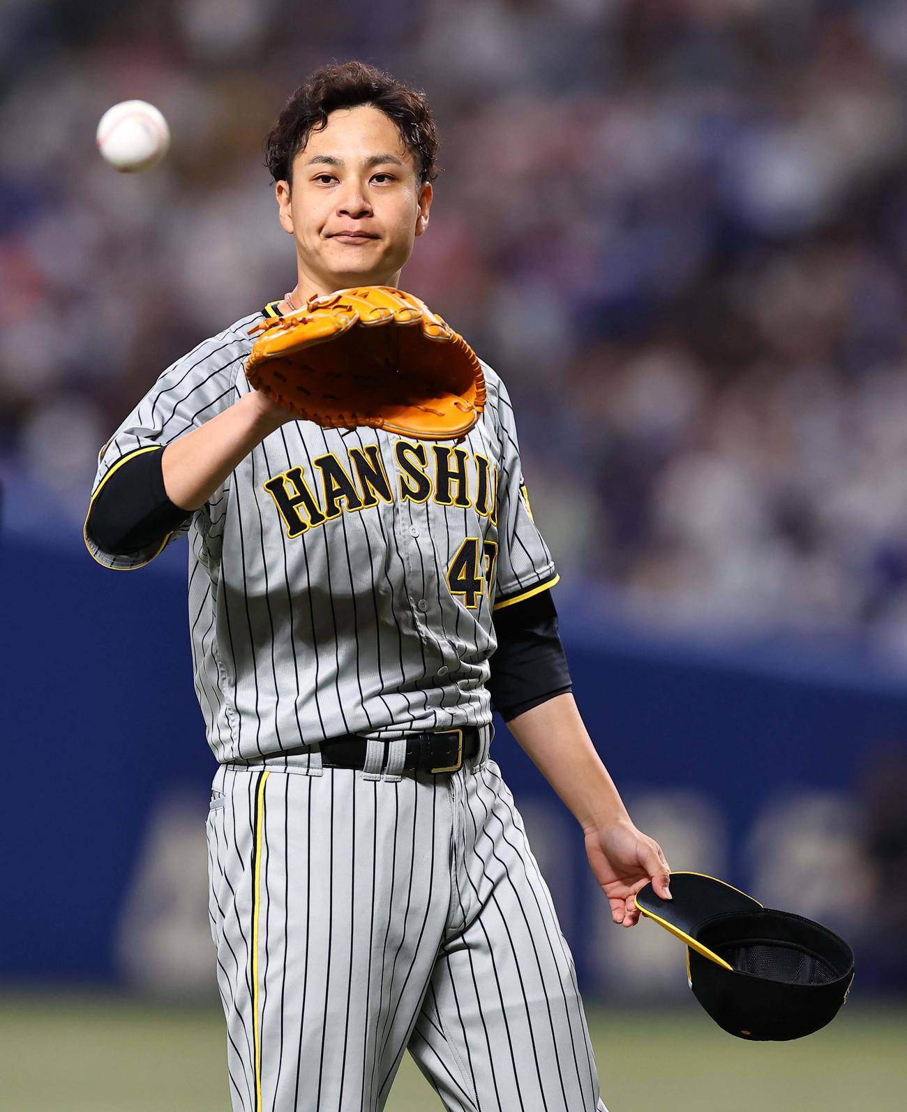 阪神対中日　7回無失点で降板した大竹（撮影・上田博志）