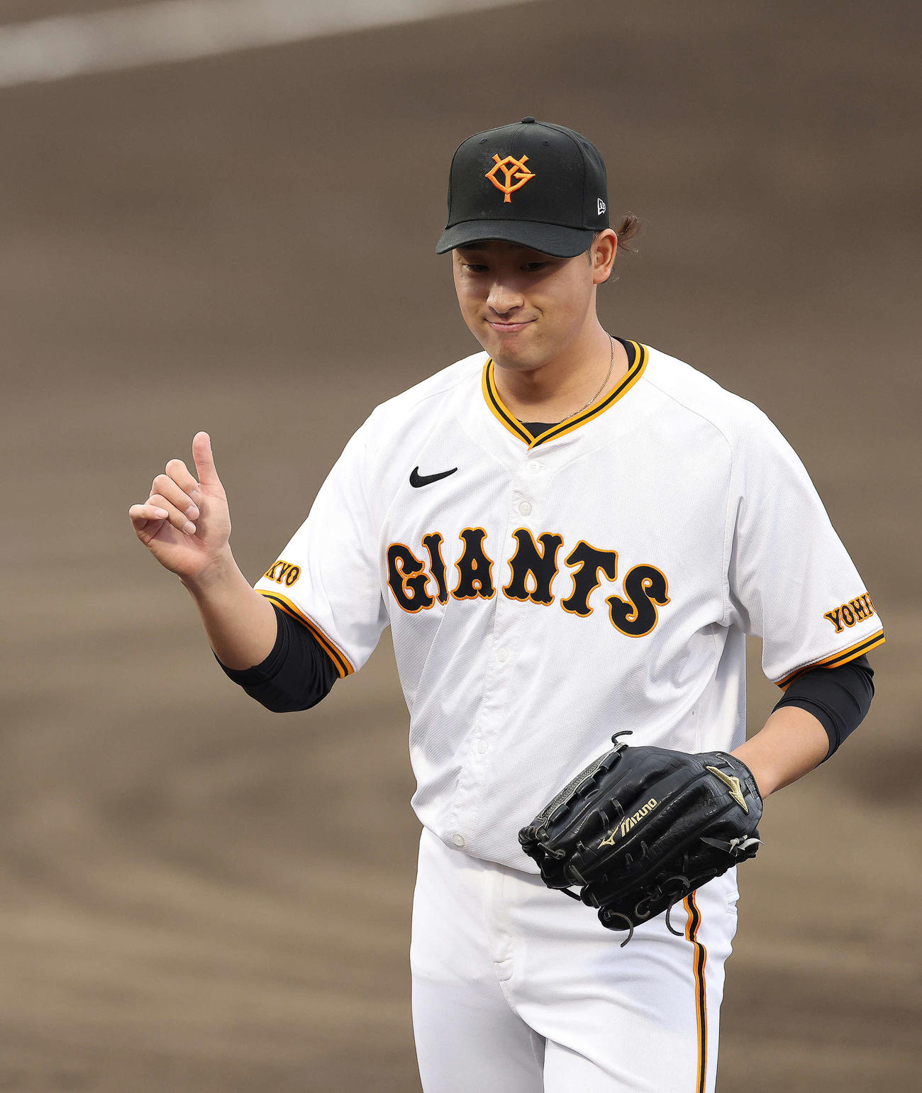 巨人対DeNA 1回表を抑える堀田（撮影・河田真司）