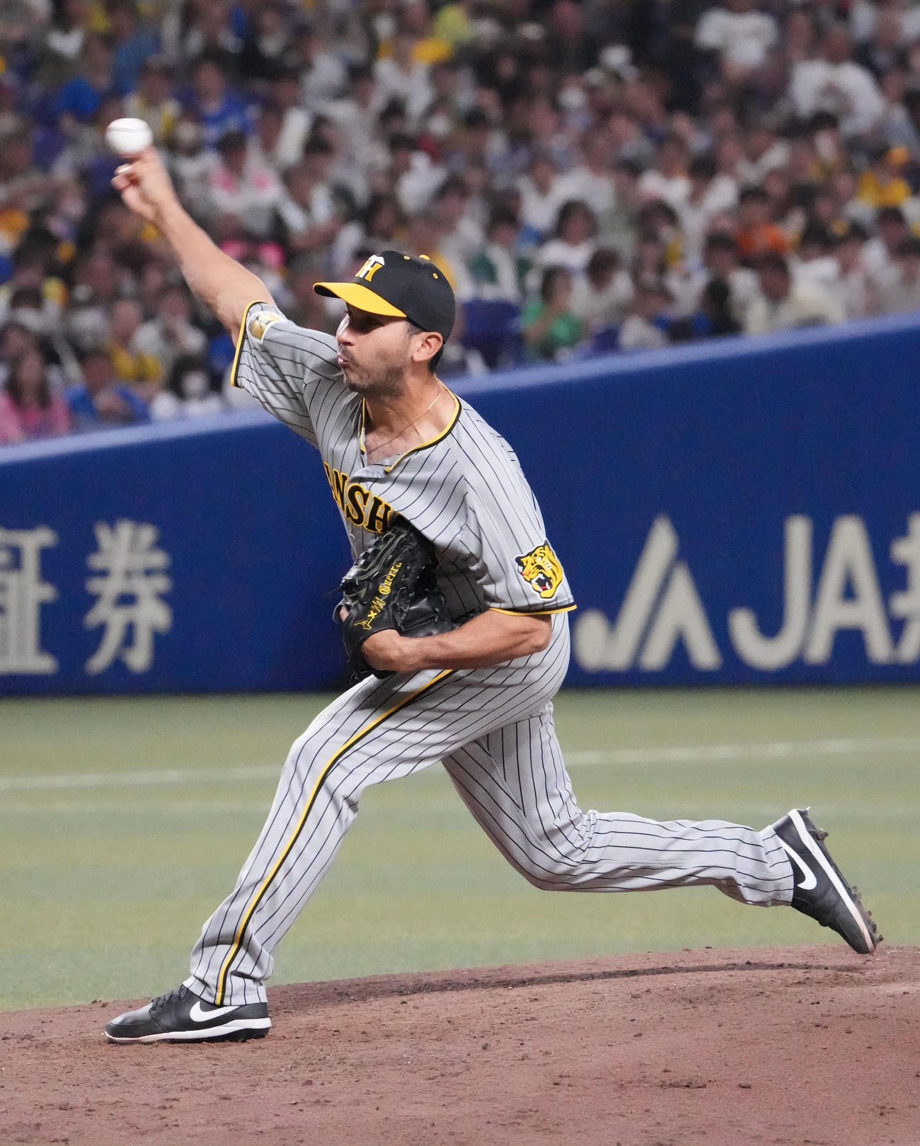 中日対阪神　8回裏、阪神2番手で登板するゲラ（撮影・森本幸一）