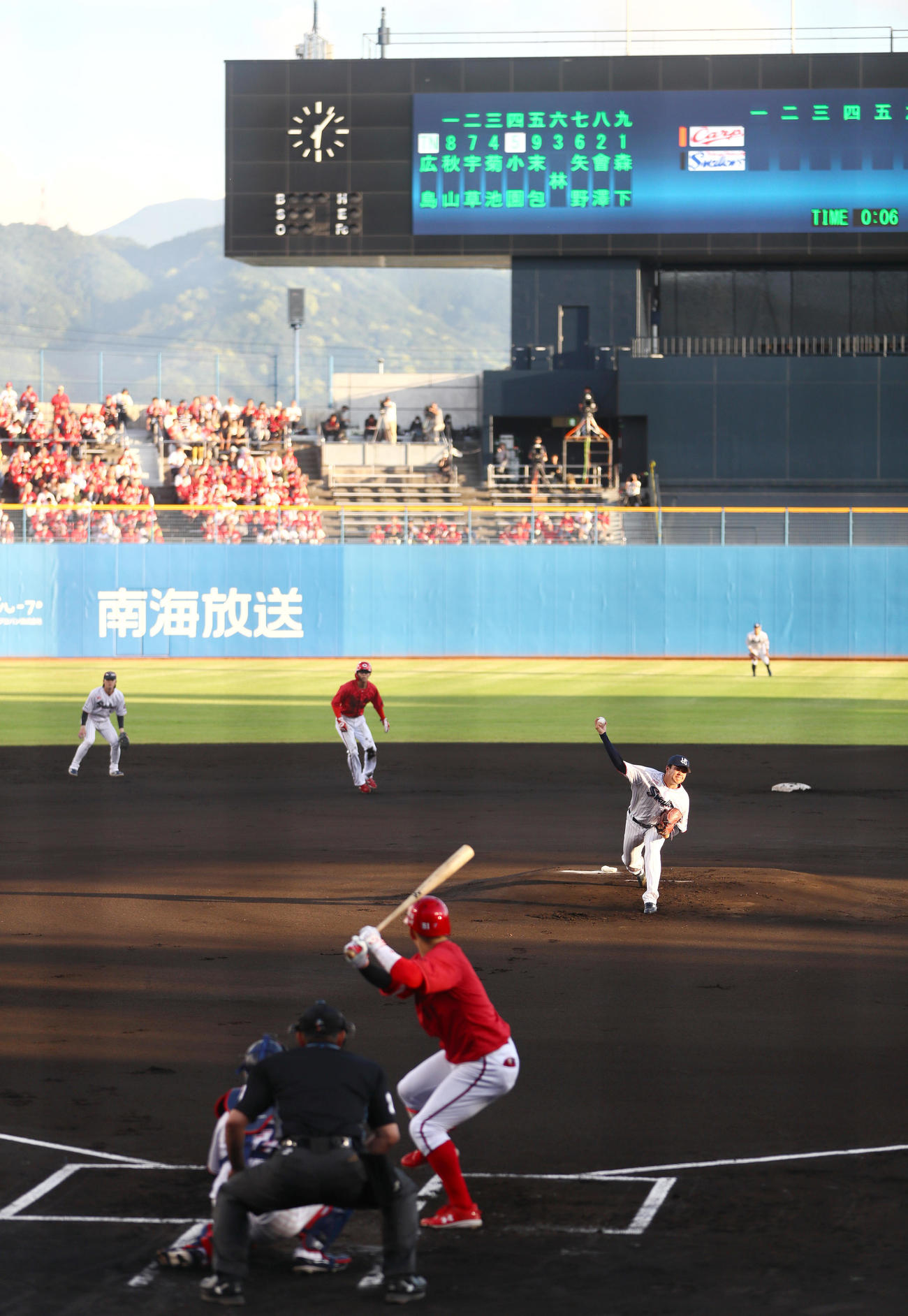 ヤクルト対広島　ヤクルト先発の松本健（撮影・上山淳一