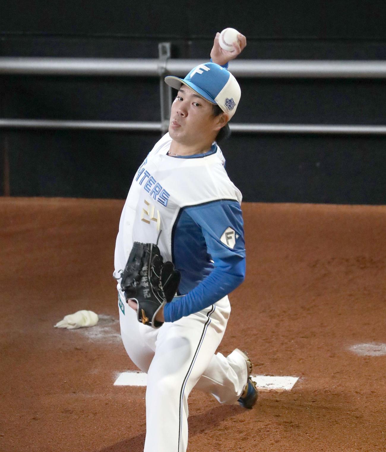 日本ハム金村尚真（2024年5月15日撮影）