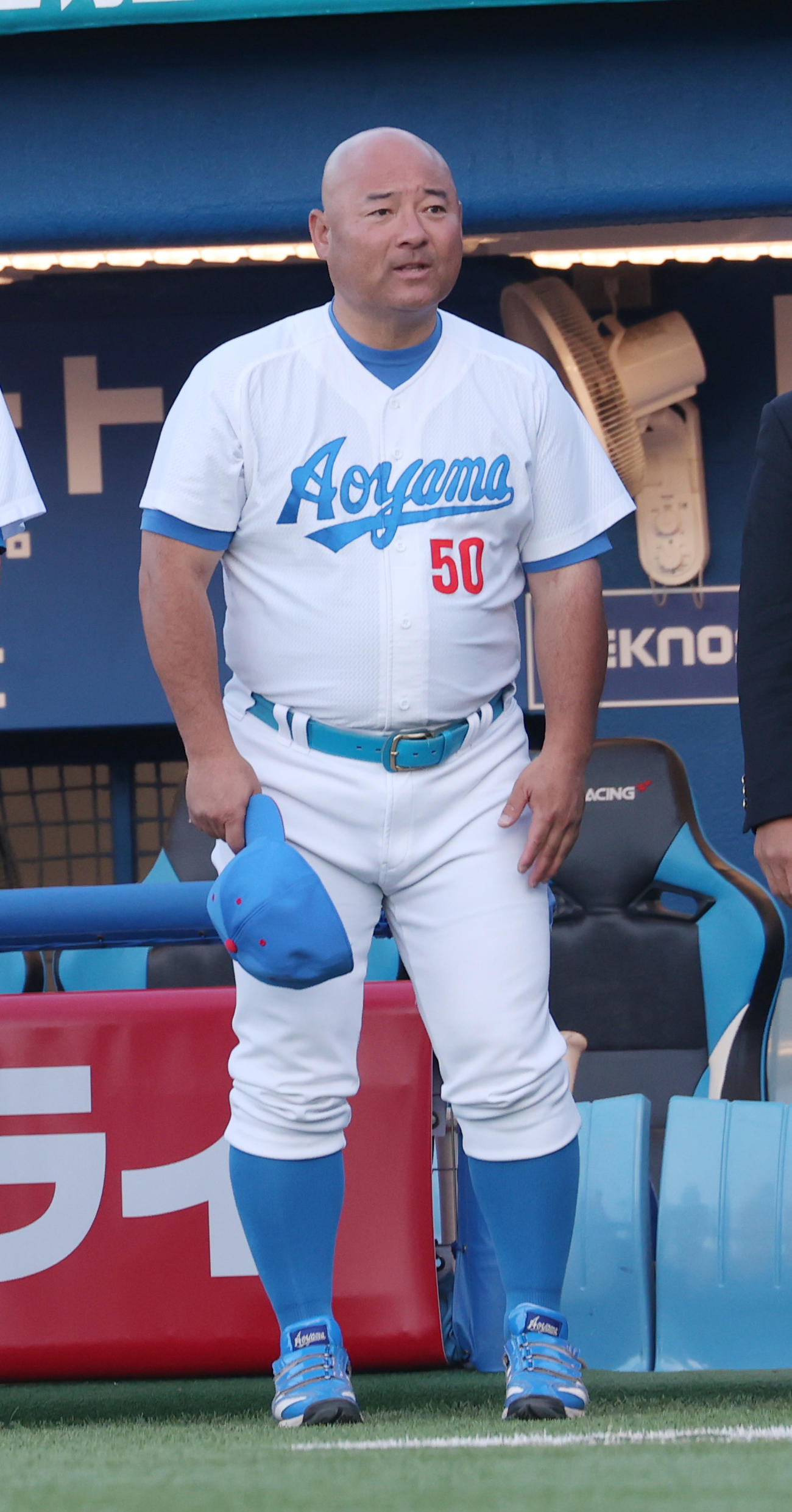 日大対青学大　日大に敗れた青学大・安藤監督（撮影・柴田隆二）