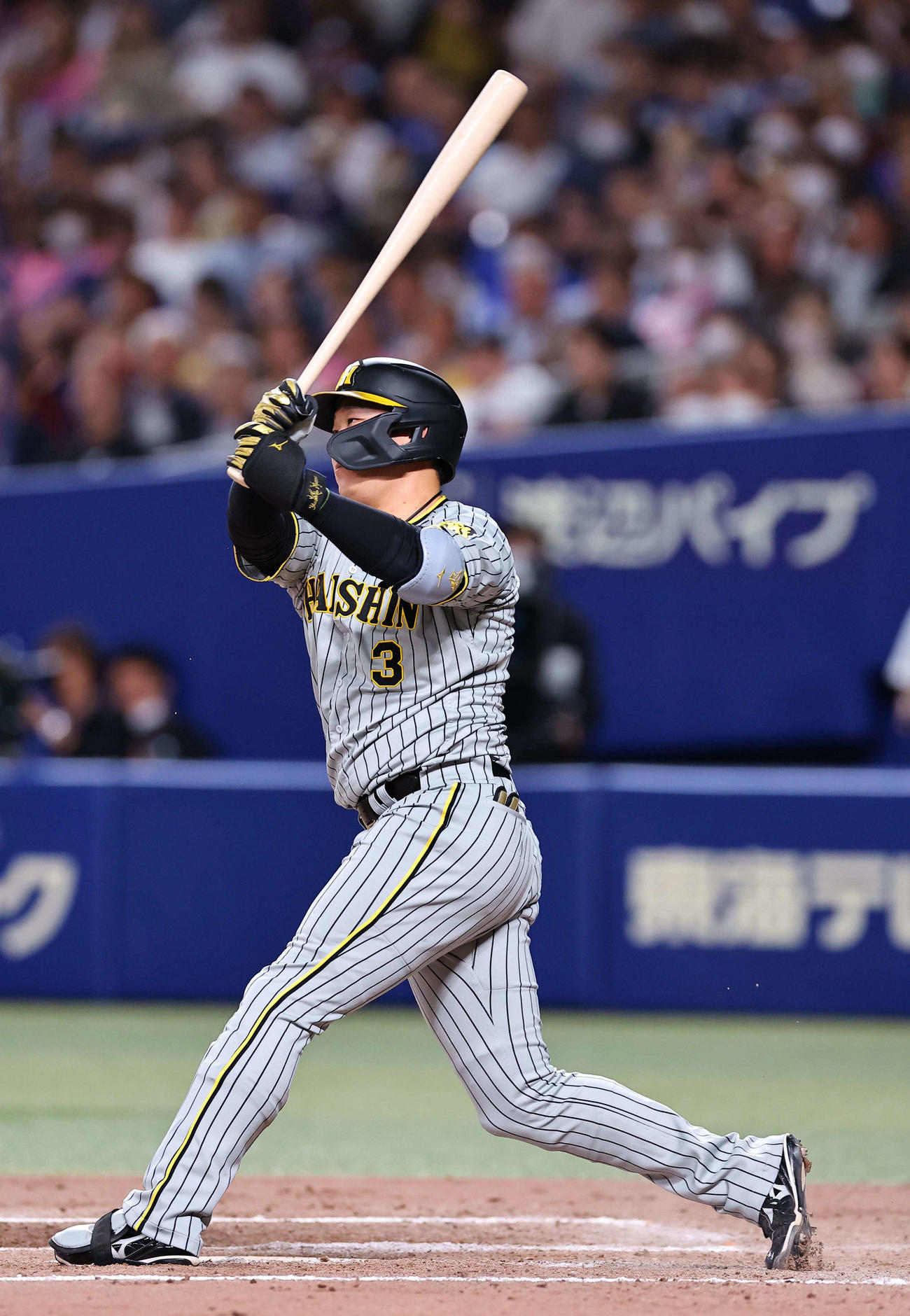 中日対阪神　8回表阪神1死一塁、大山は三振に倒れる（撮影・上田博志）