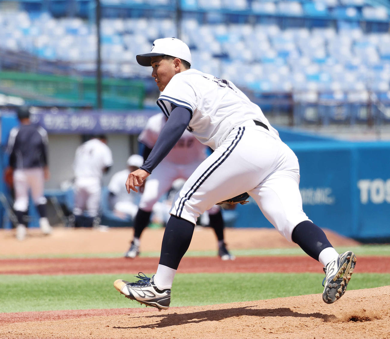 中大対亜大　中大先発の今村（撮影・宮地輝）