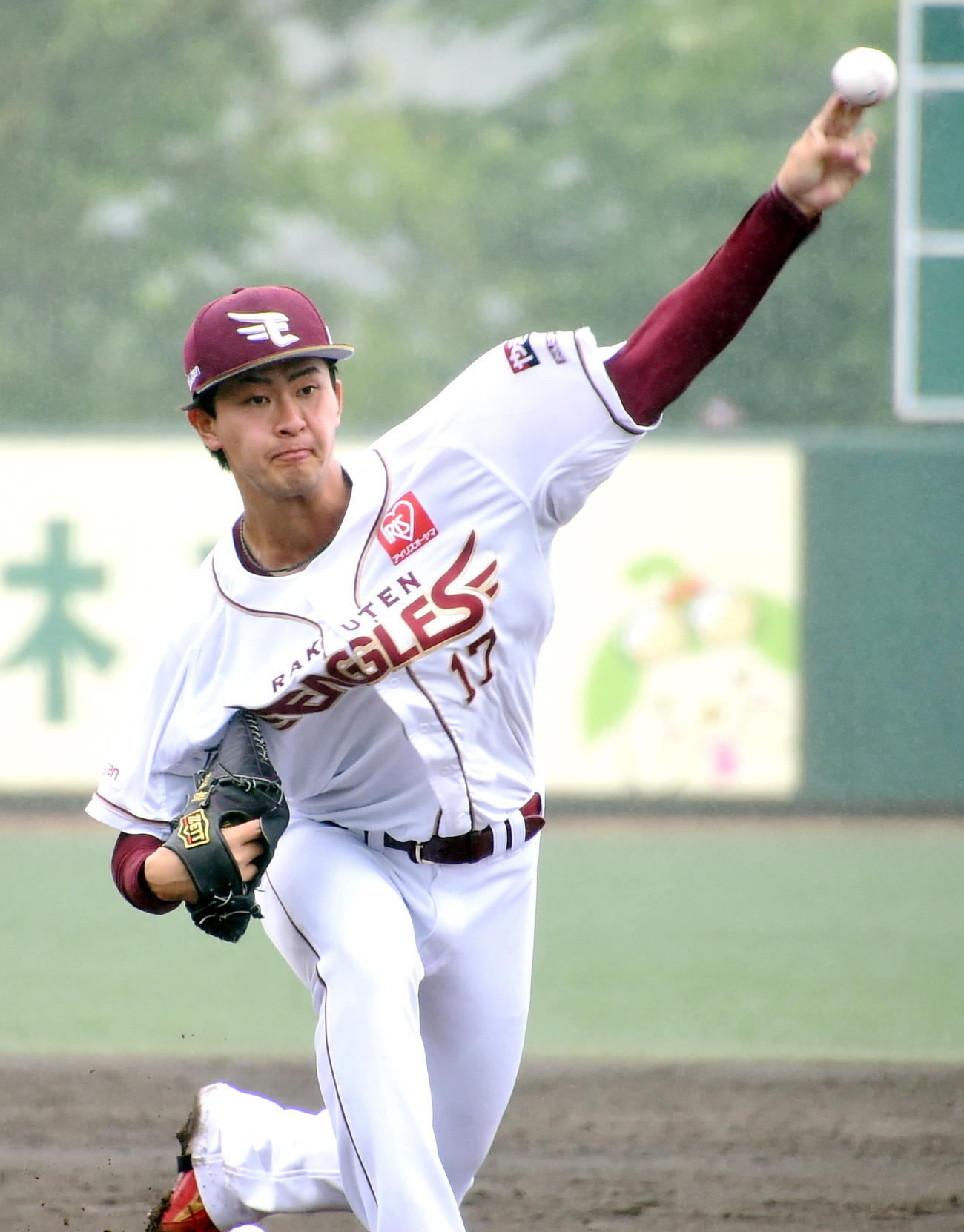 楽天ドラフト1位の古謝樹投手（20241年5月16日撮影）