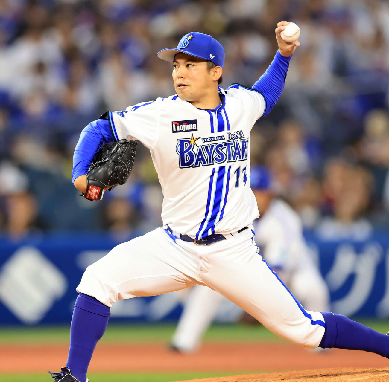DeNA対中日　力投するDeNA東（撮影・浅見桂子）
