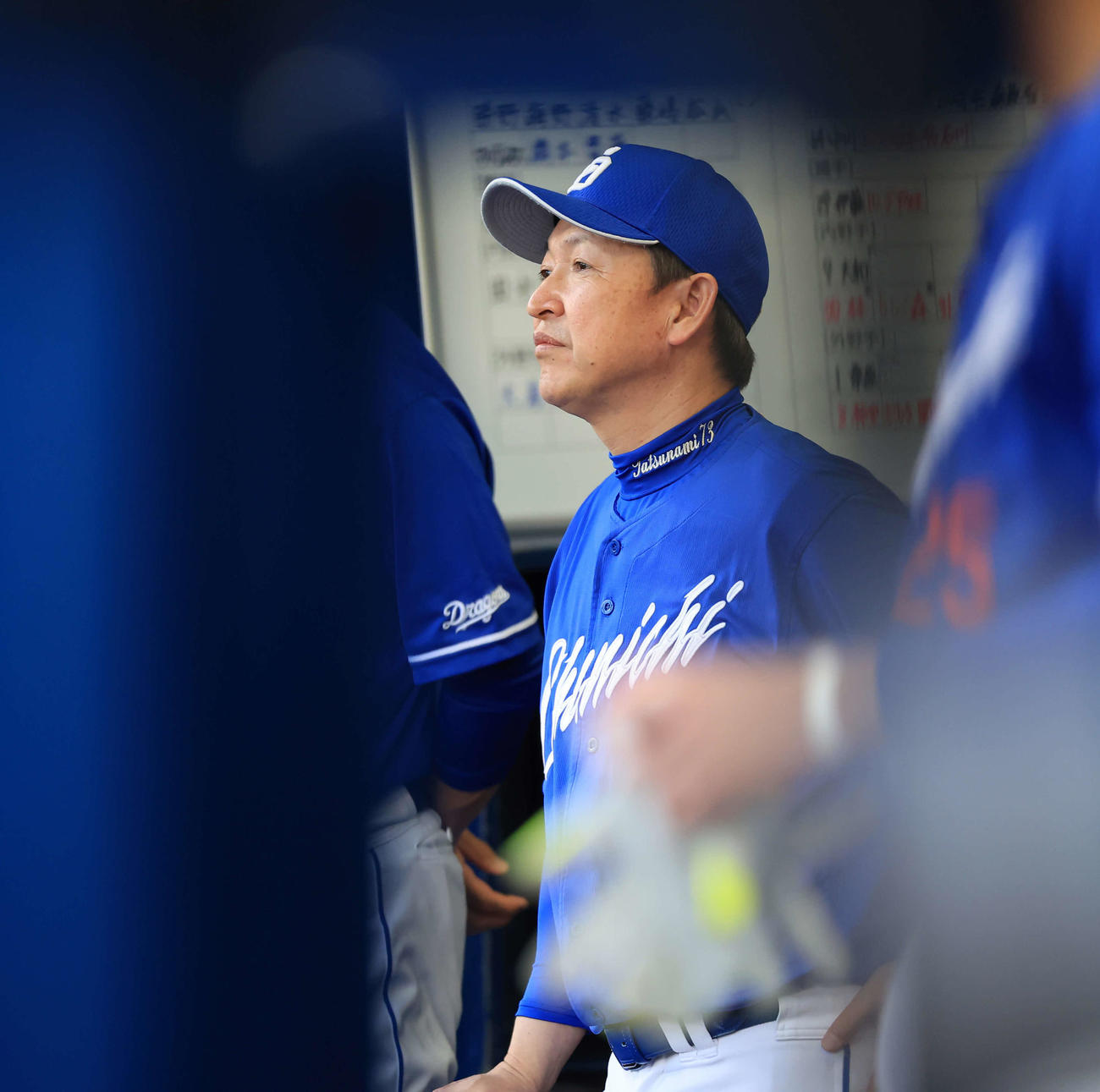 DeNA対中日　ベンチから見つめる中日立浪監督（撮影・浅見桂子）