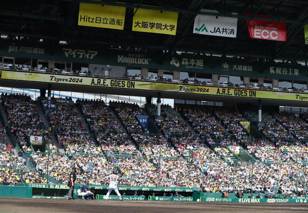 阪神対ヤクルト　2回裏阪神2死、打席に立つ前川（撮影・上山淳一）