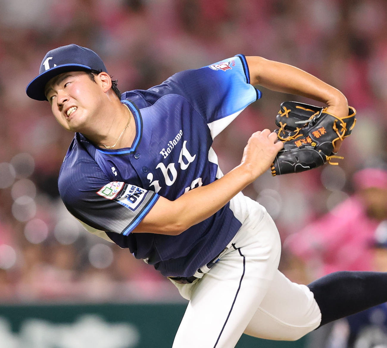 ソフトバンク対西武　先発の渡辺（撮影・梅根麻紀）