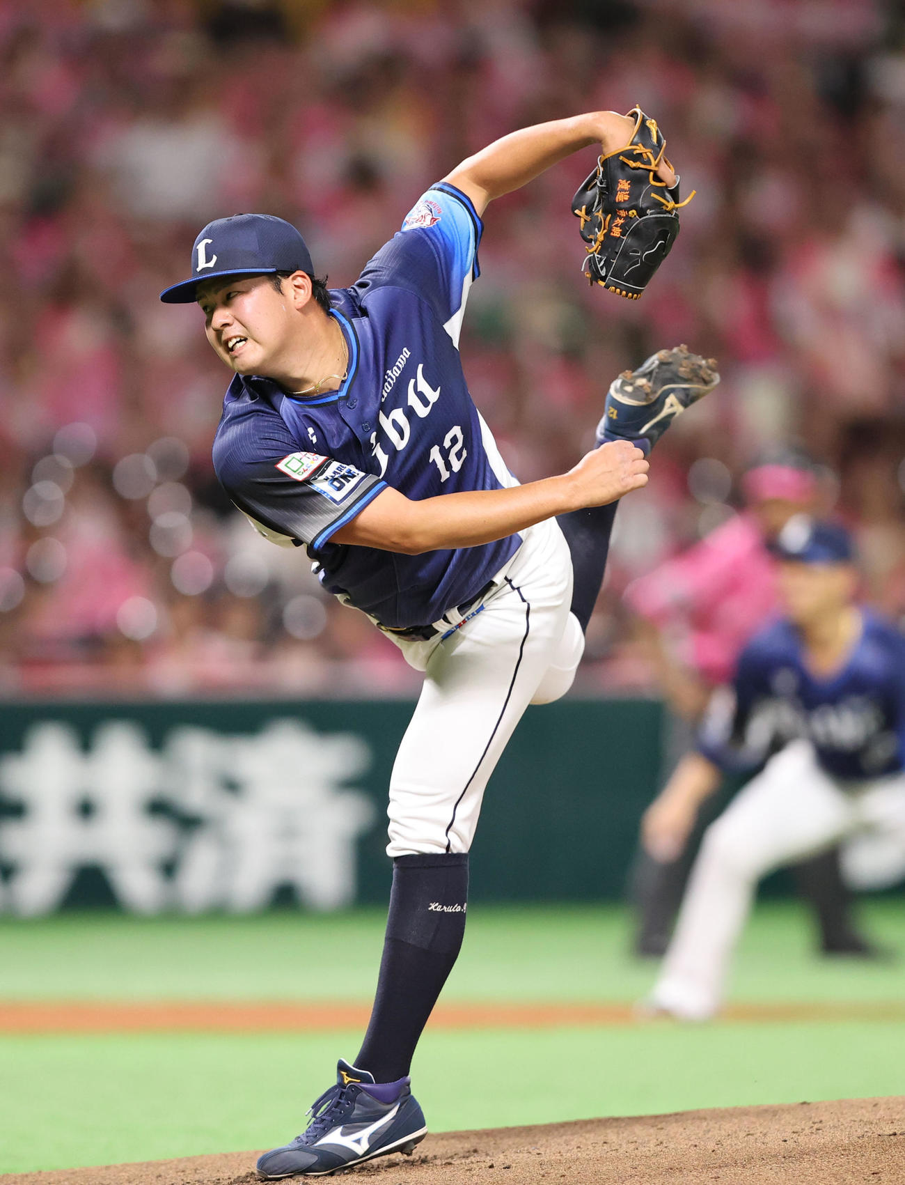 ソフトバンク対西武　先発の渡辺（撮影・梅根麻紀）