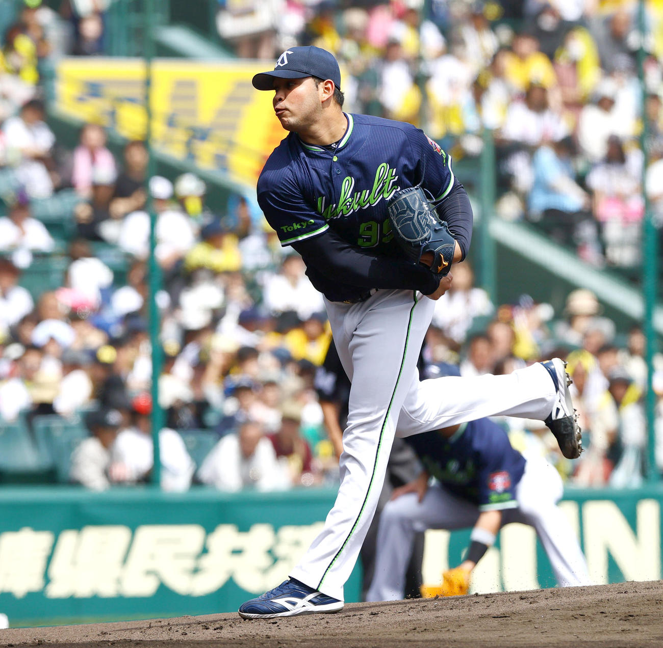 阪神対ヤクルト　ヤクルト先発のヤフーレ（撮影・上山淳一）