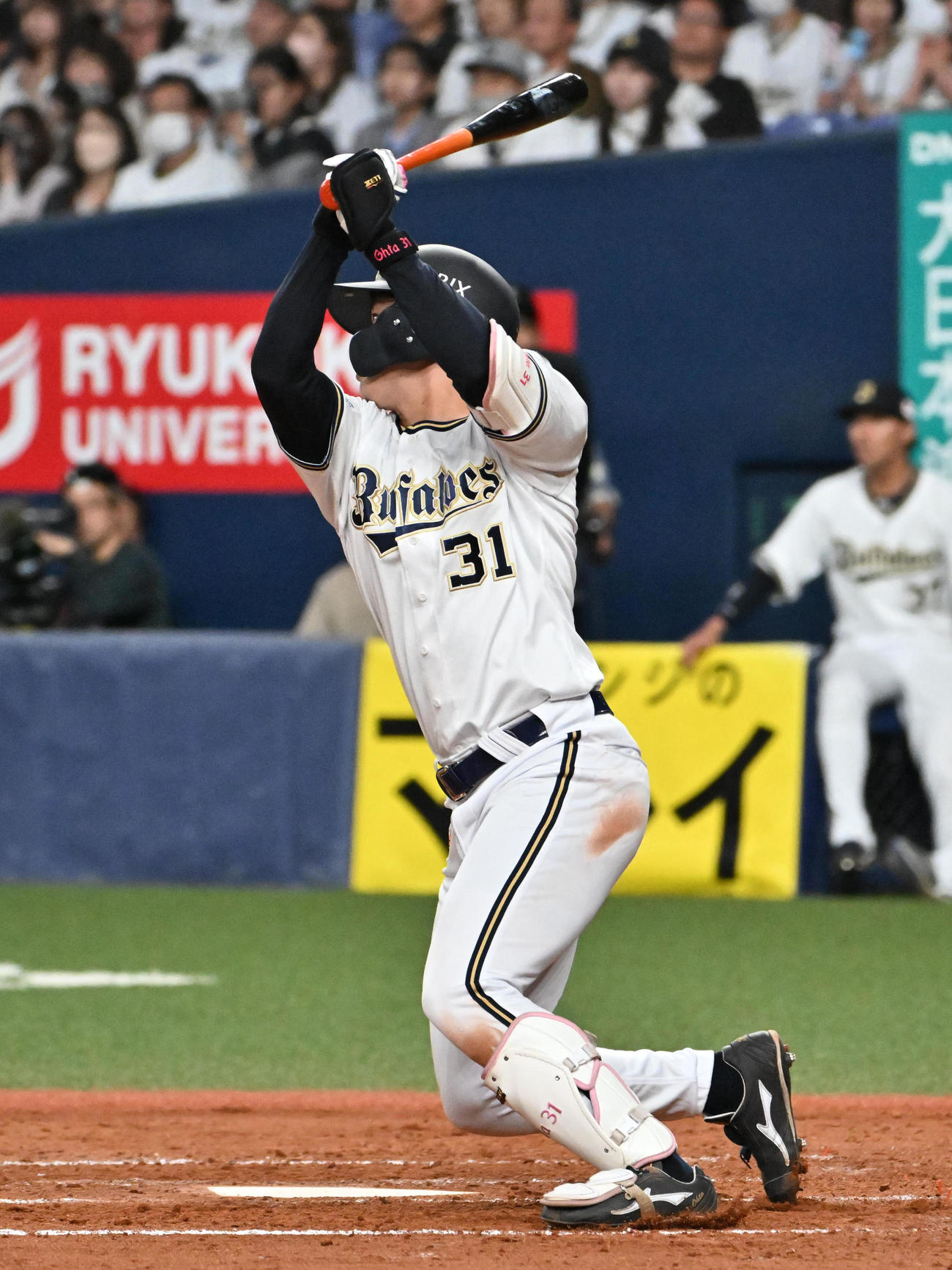 オリックス対楽天　3回裏オリックス1死満塁、太田は右前適時打を放つ（撮影・石井愛子）