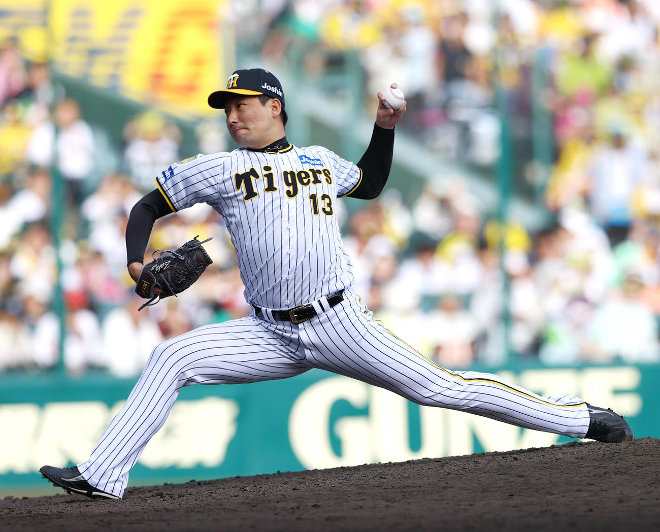 阪神対ヤクルト　最後を締めた岩崎（撮影・上山淳一）