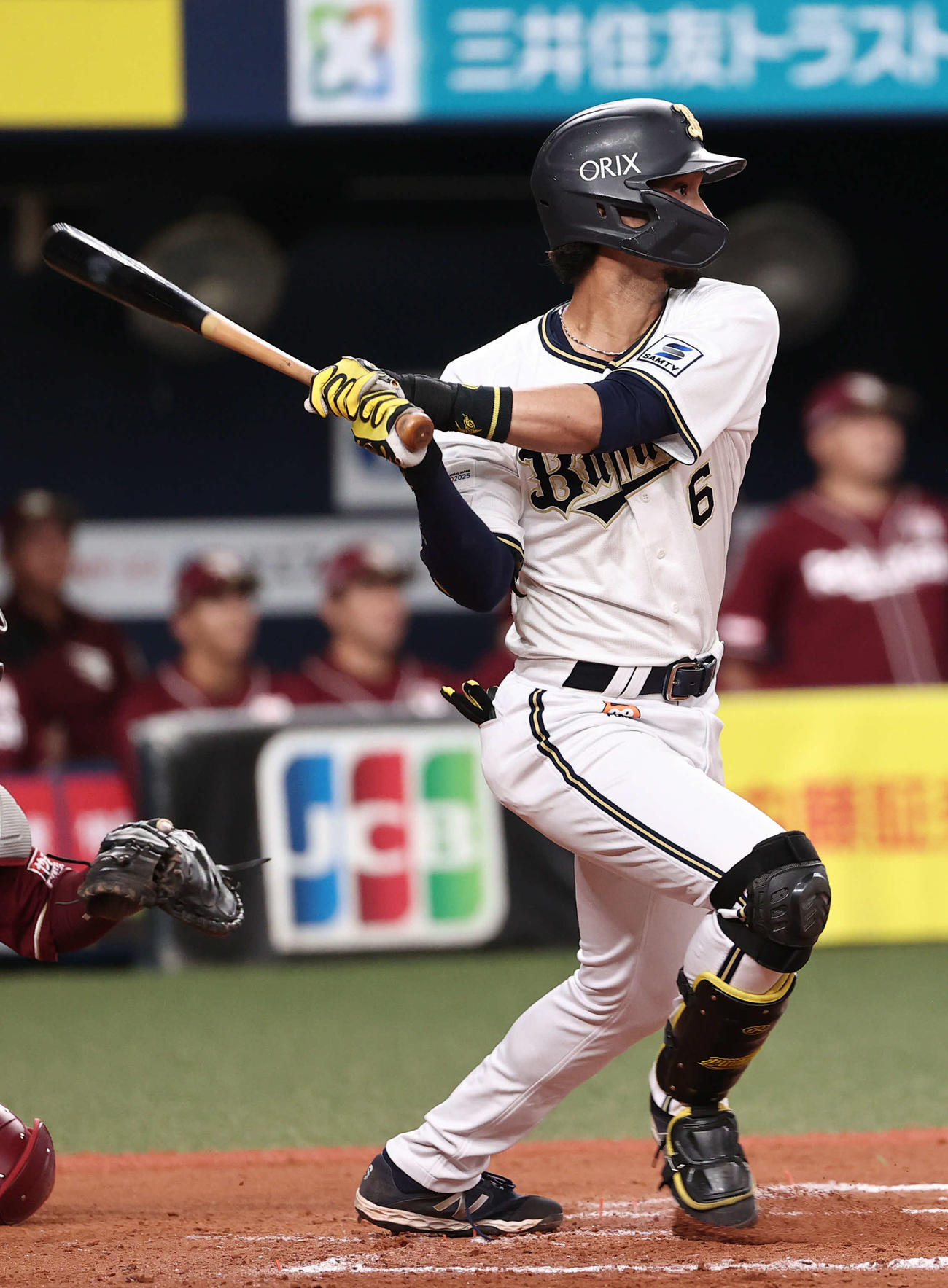 オリックス対楽天　10回裏オリックス2死一、三塁、宗は中前にサヨナラ打を放つ（撮影・西尾就之）