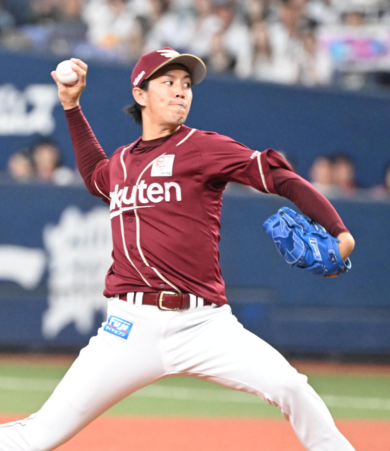 オリックス対楽天　先発する楽天岸（撮影・和賀正仁）