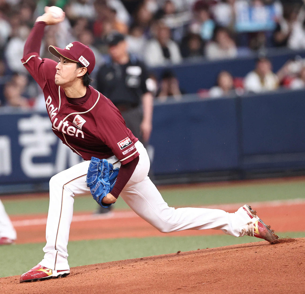オリックス対楽天　楽天先発岸（撮影・西尾就之）