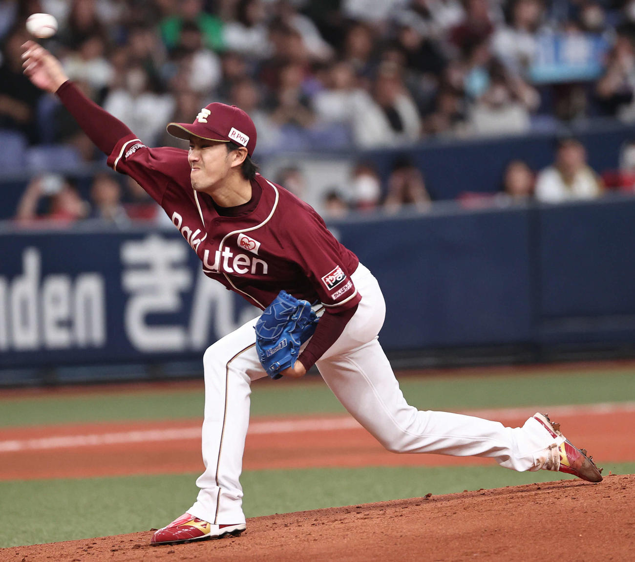 オリックス対楽天　楽天先発岸（撮影・西尾就之）