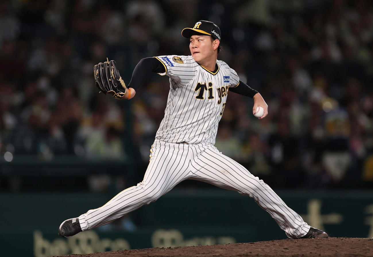 阪神及川雅貴（2024年5月17日撮影）