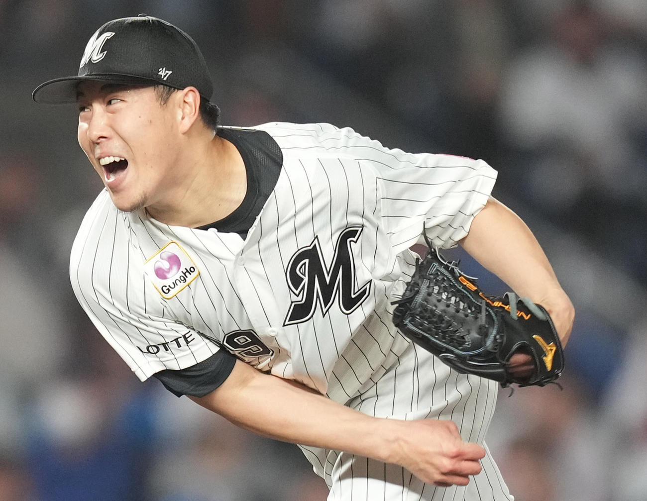 ロッテ西野勇士（2024年4月17日撮影）