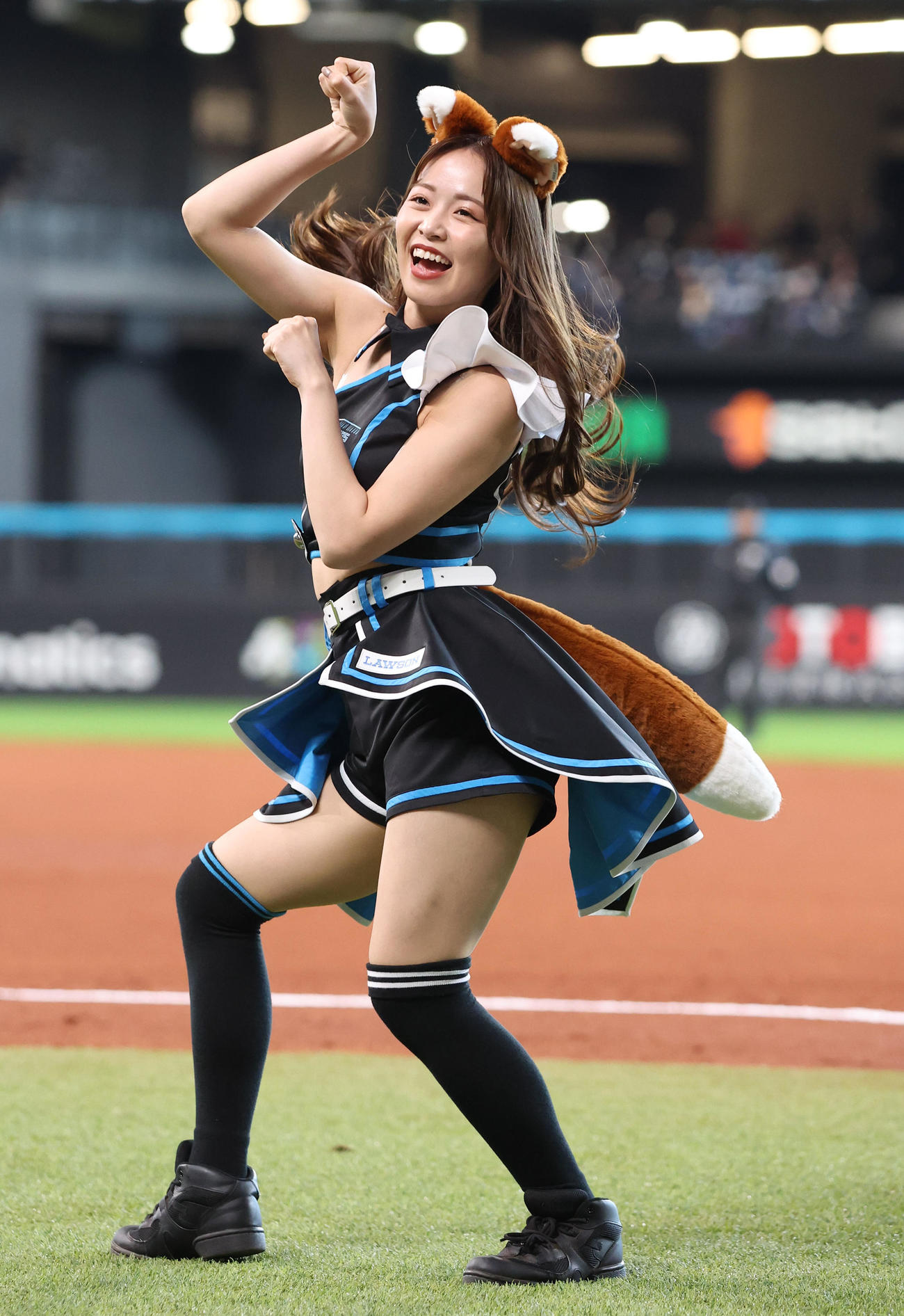 ファイターズガールの竹市琴美（2024年4月6日撮影）