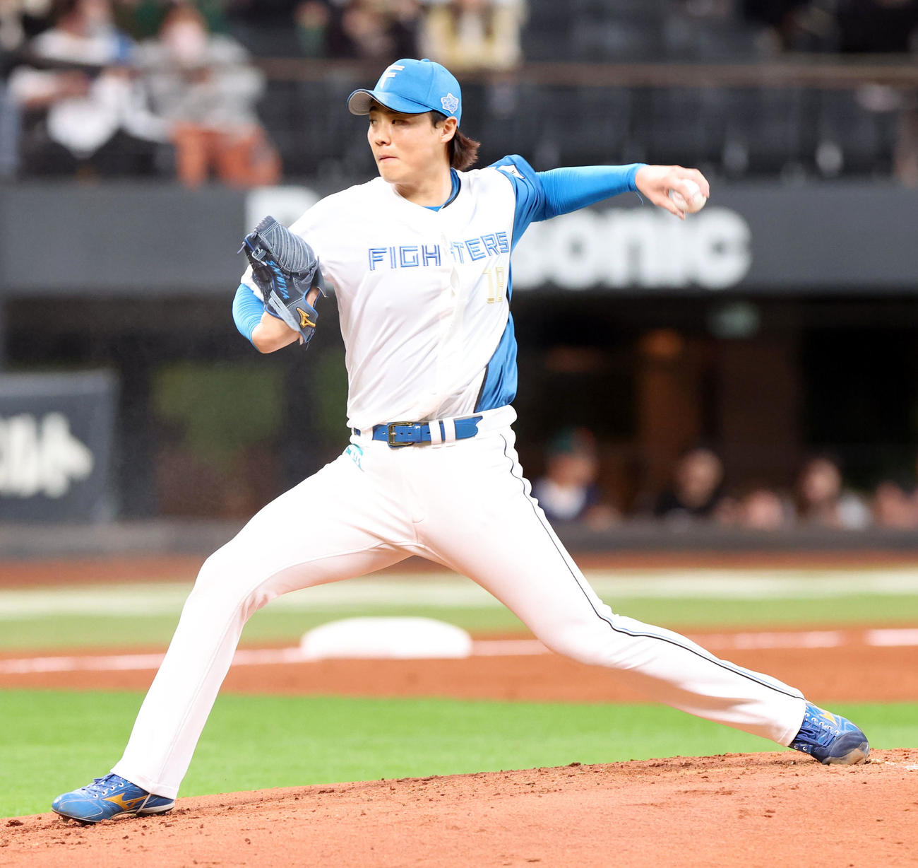 日本ハム対オリックス　日本ハム先発の山崎（撮影・佐藤翔太）