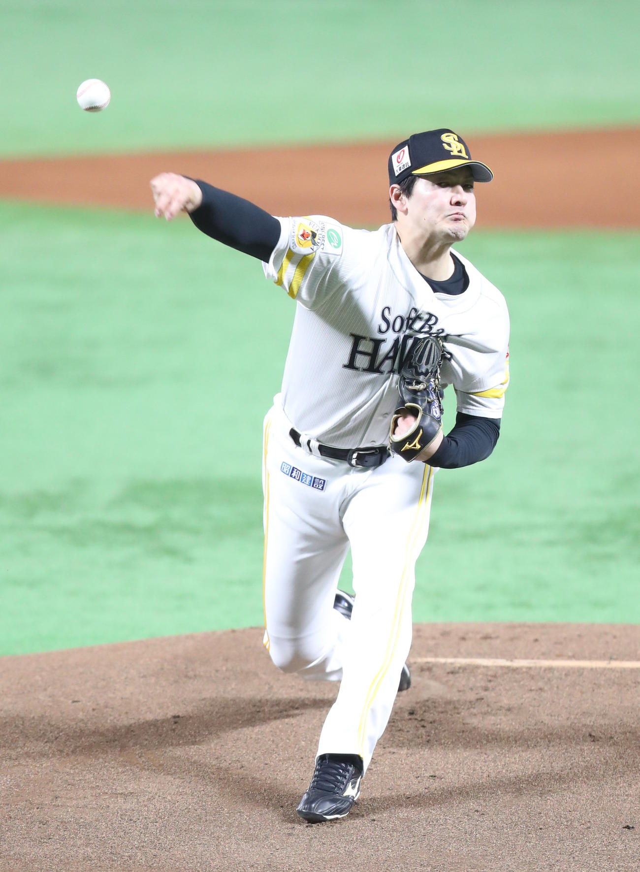 ソフトバンク対楽天　先発・有原（撮影・梅根麻紀）