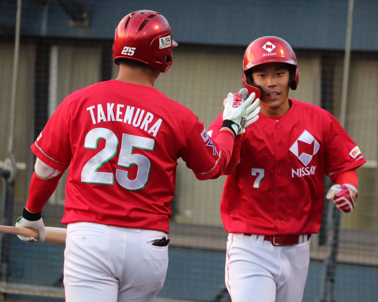 都市対抗二次予選のOBC高島戦に出場した、日本生命の松本渉外野手（23＝東洋大）