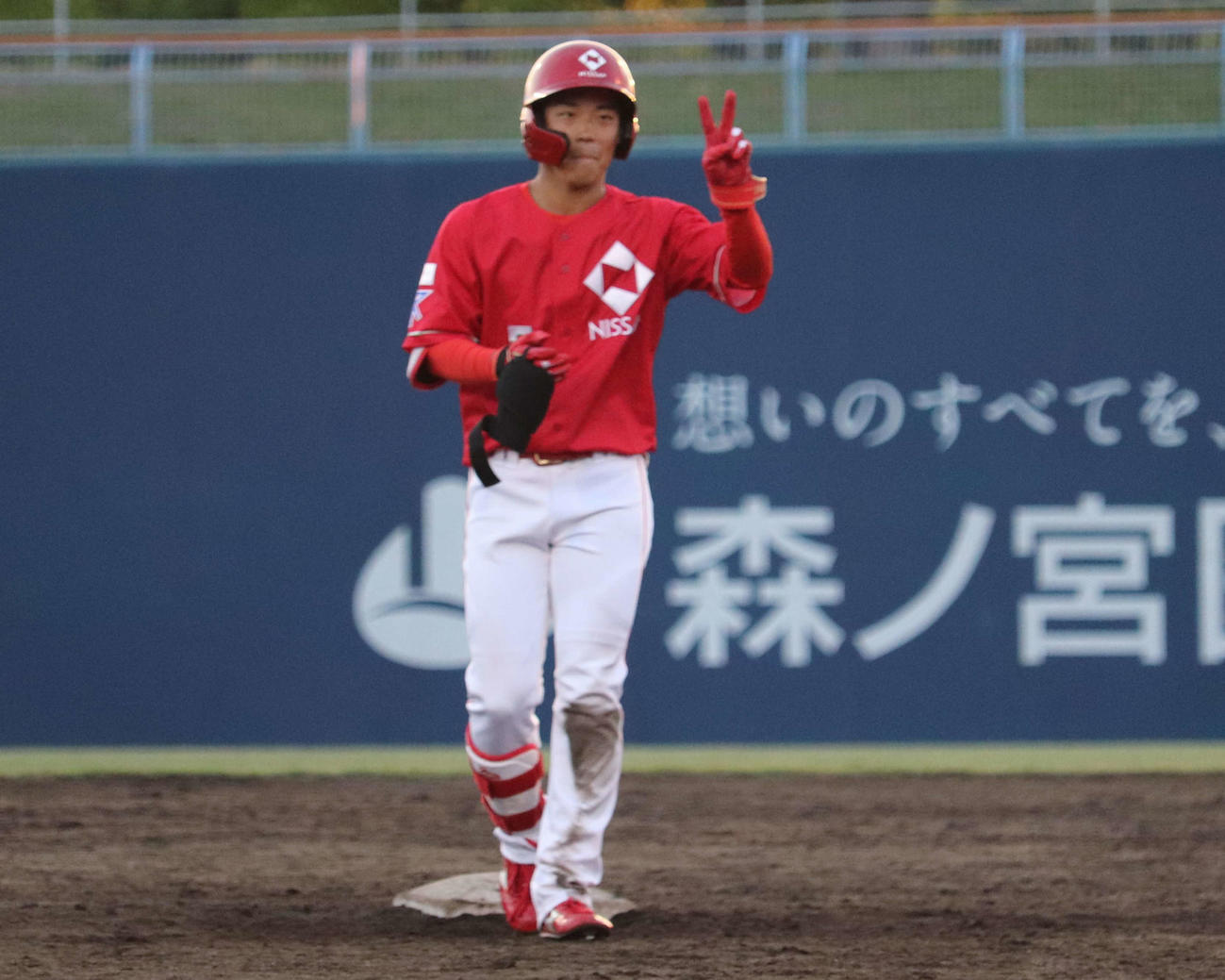 都市対抗二次予選のOBC高島戦に出場した、日本生命の松本渉外野手（23＝東洋大）