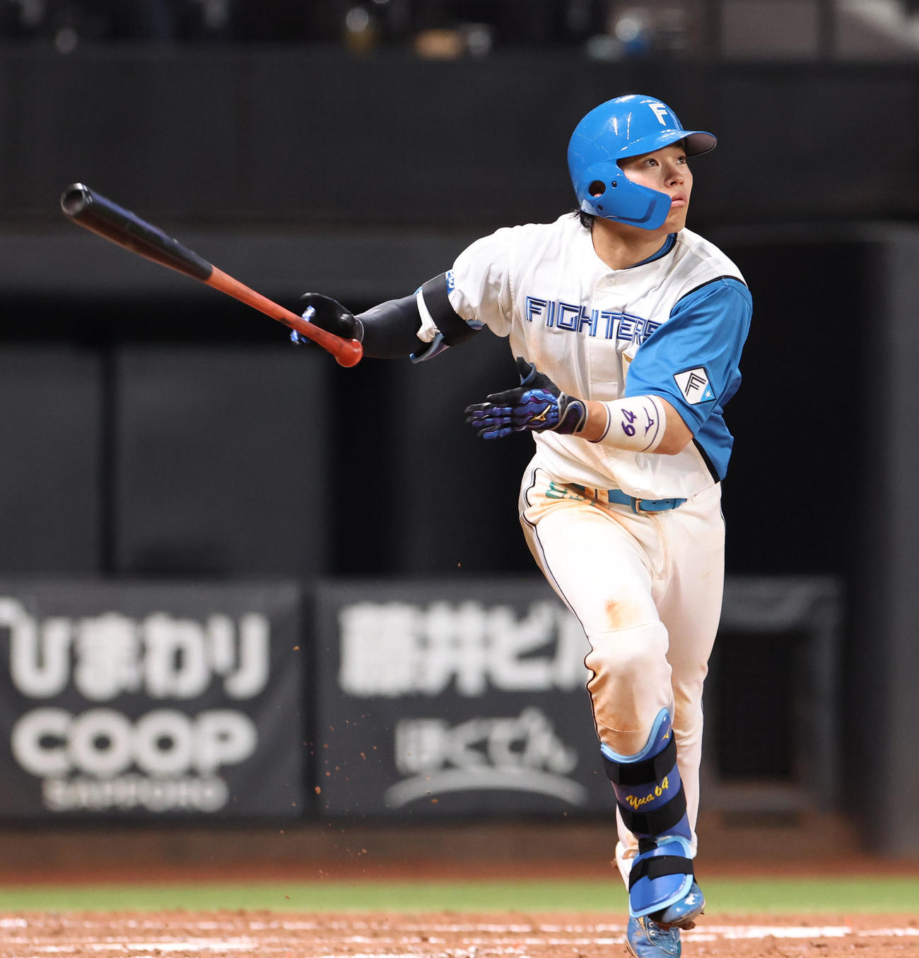日本ハム対オリックス　4回裏日本ハム無死、田宮は右越えソロ本塁打を放つ（撮影・佐藤翔太）