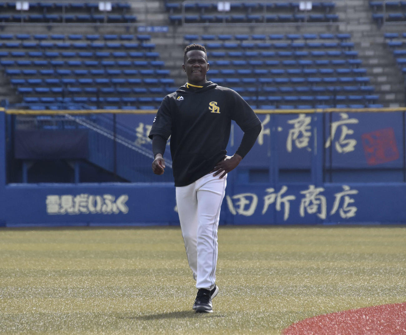 24日ロッテ戦に先発予定のモイネロ（撮影・只松憲）